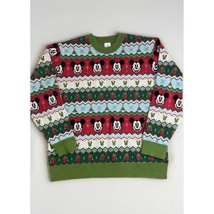 Disney Parks Mickey Mouse Holiday Sweater for Adults (LARGE)